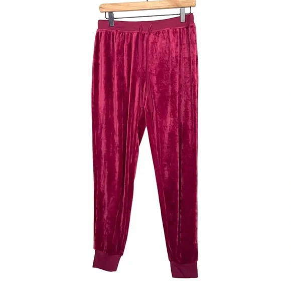 Kate Spade “Sparkle and Shine” Velour Burgundy Pajama Set
